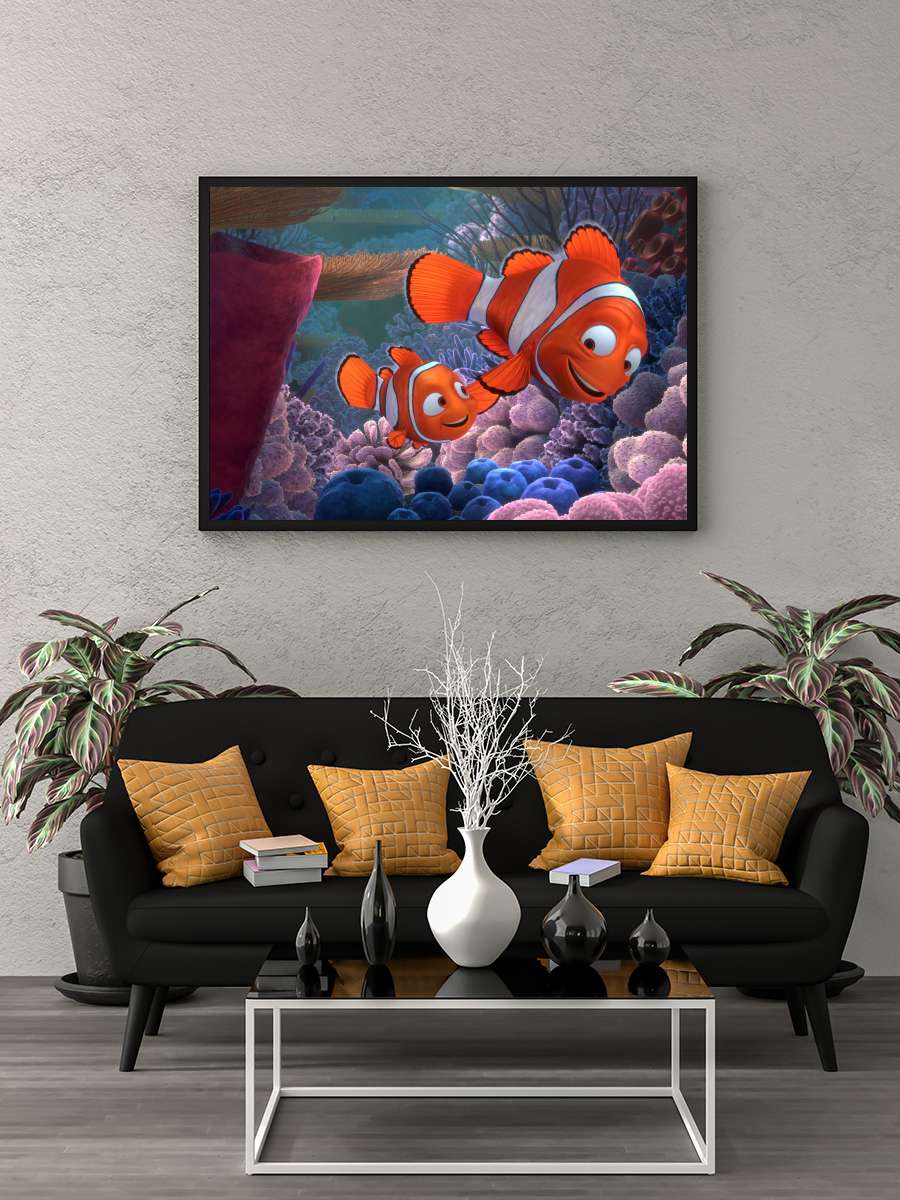 Kayıp Balık Nemo - Finding Nemo Film Tablo Siyah Çerçeveli Film Poster Afiş Tablo