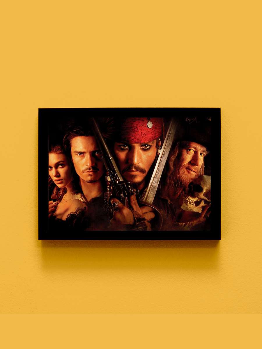 Karayip Korsanları: Siyah İnci'nin Laneti - Pirates of the Caribbean: The Curse of the Black Pearl Film Tablo Siyah Çerçeveli Film Poster Afiş Tablo