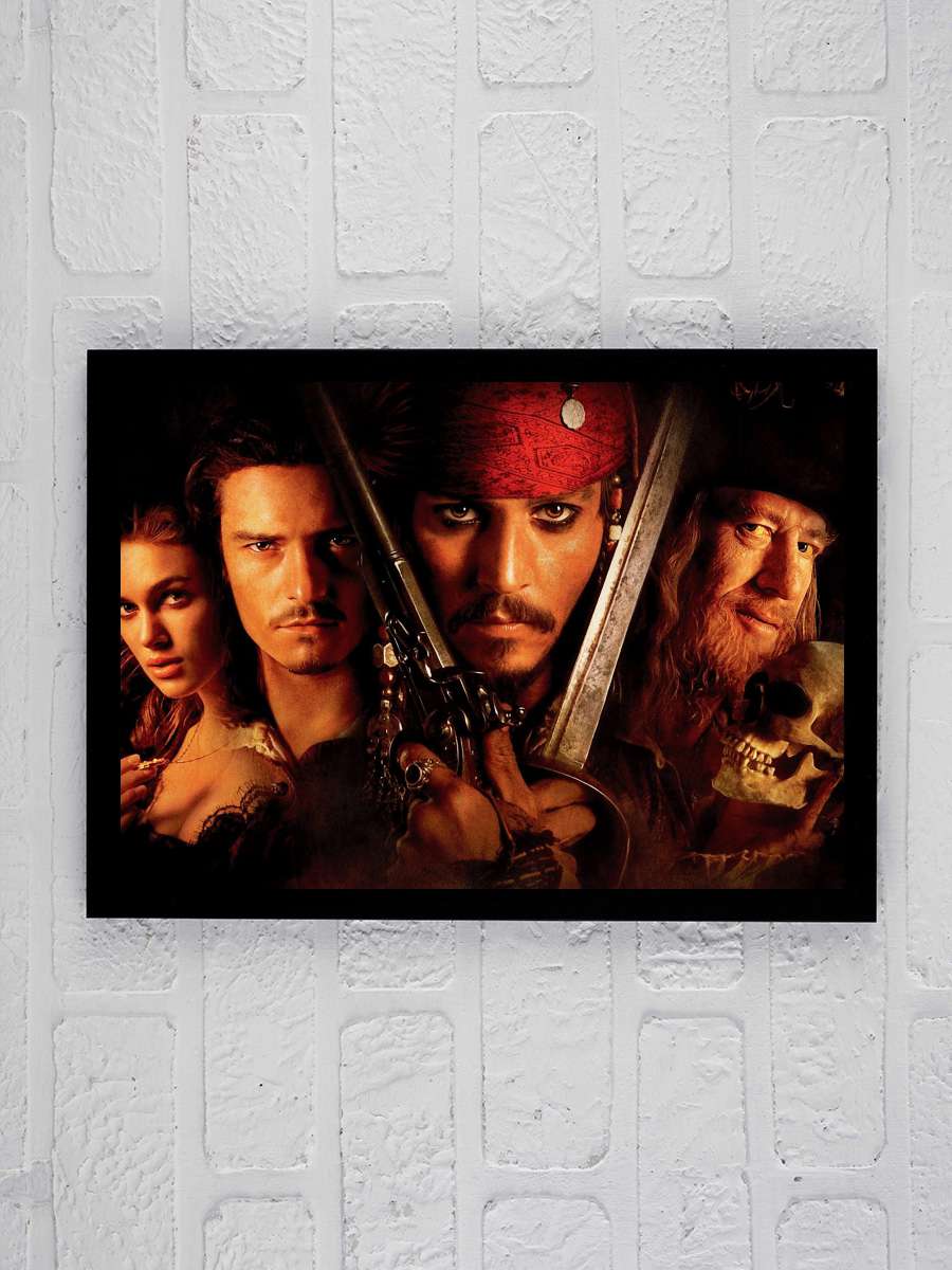 Karayip Korsanları: Siyah İnci'nin Laneti - Pirates of the Caribbean: The Curse of the Black Pearl Film Tablo Siyah Çerçeveli Film Poster Afiş Tablo