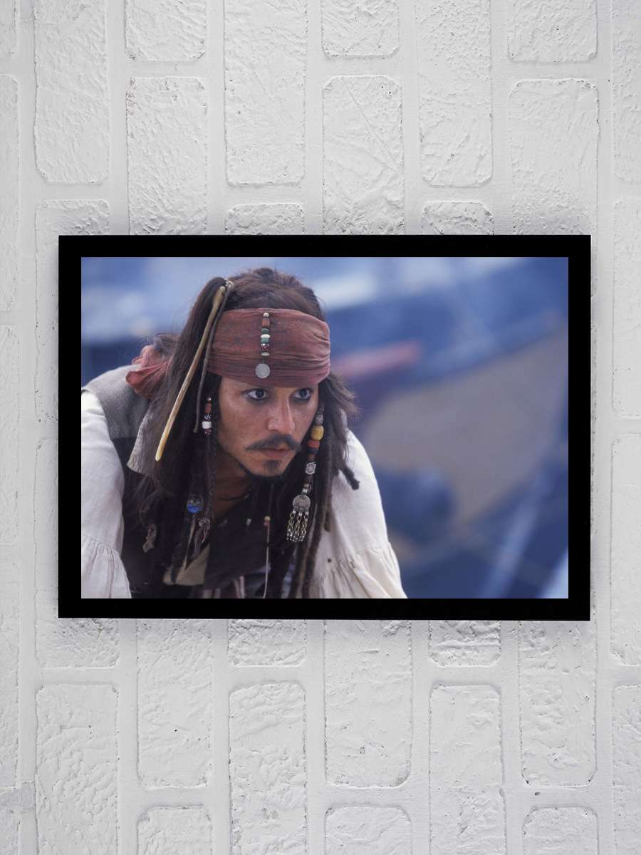 Karayip Korsanları: Siyah İnci'nin Laneti - Pirates of the Caribbean: The Curse of the Black Pearl Film Tablo Siyah Çerçeveli Film Poster Afiş Tablo