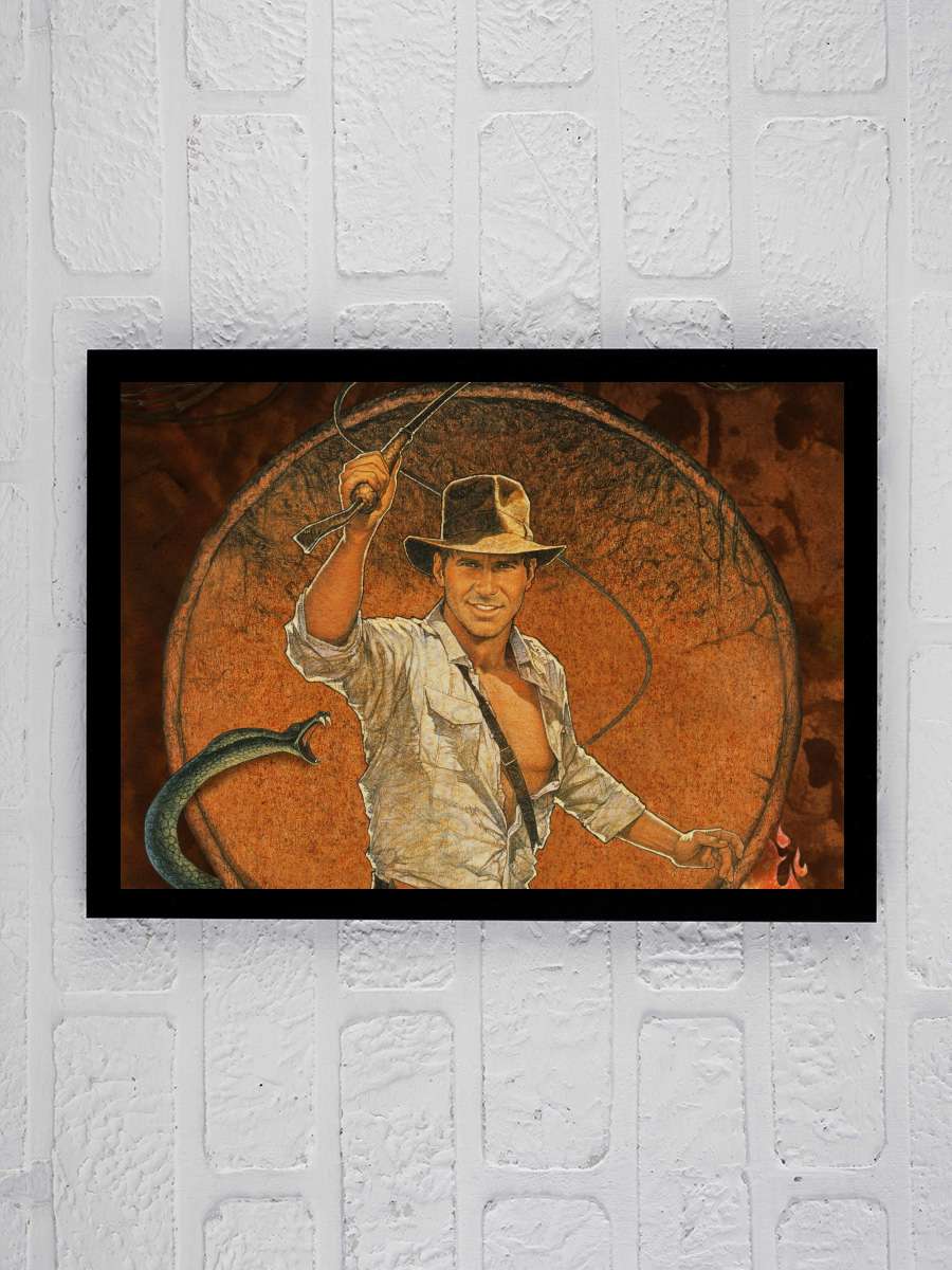 Indiana Jones: Kutsal Hazine Avcıları - Raiders of the Lost Ark Film Tablo Siyah Çerçeveli Film Poster Afiş Tablo