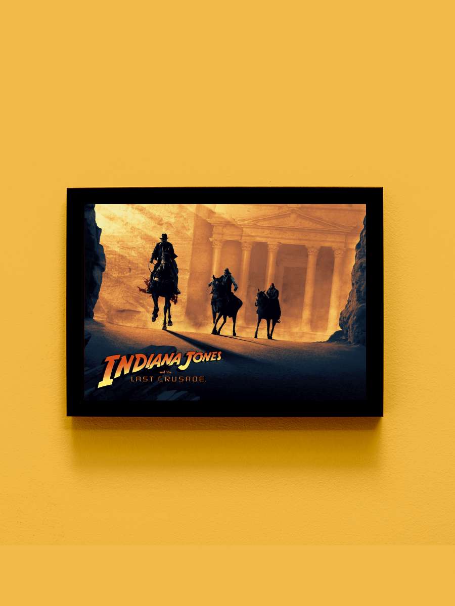 Indiana Jones: Son Macera - Indiana Jones and the Last Crusade Film Tablo Siyah Çerçeveli Film Poster Afiş Tablo