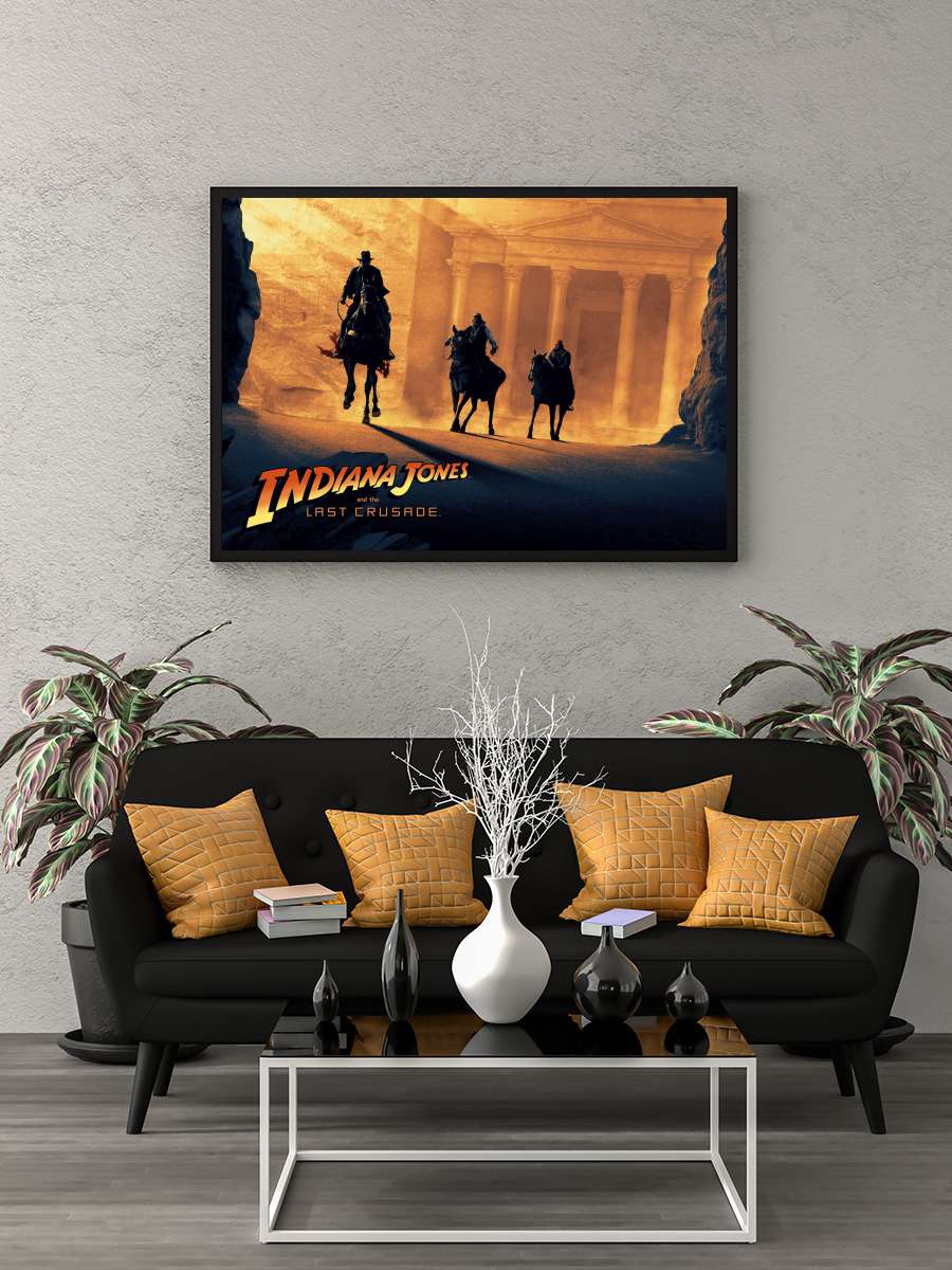 Indiana Jones: Son Macera - Indiana Jones and the Last Crusade Film Tablo Siyah Çerçeveli Film Poster Afiş Tablo