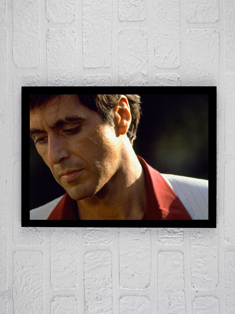 Yaralı Yüz - Scarface Film Tablo Siyah Çerçeveli Film Poster Afiş Tablo