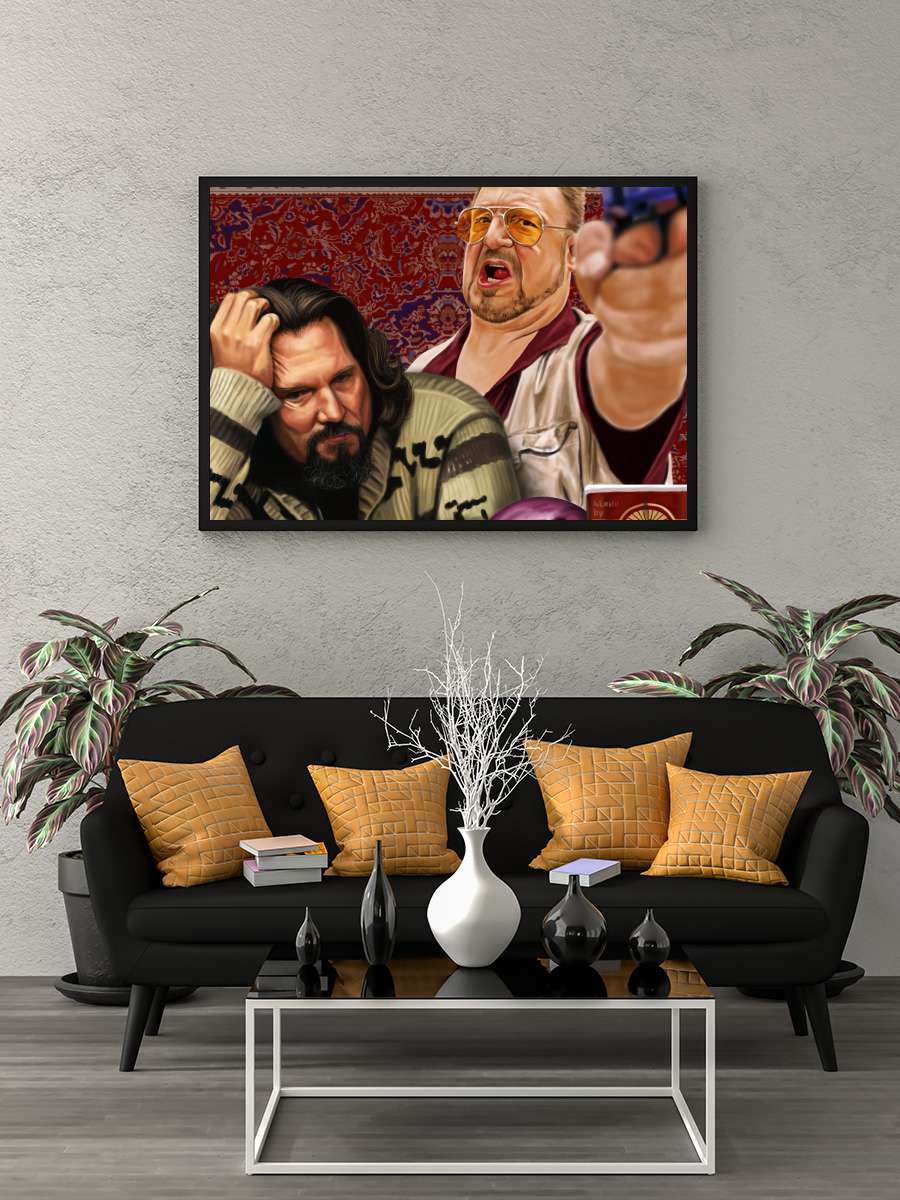 Büyük Lebowski - The Big Lebowski Film Tablo Siyah Çerçeveli Film Poster Afiş Tablo