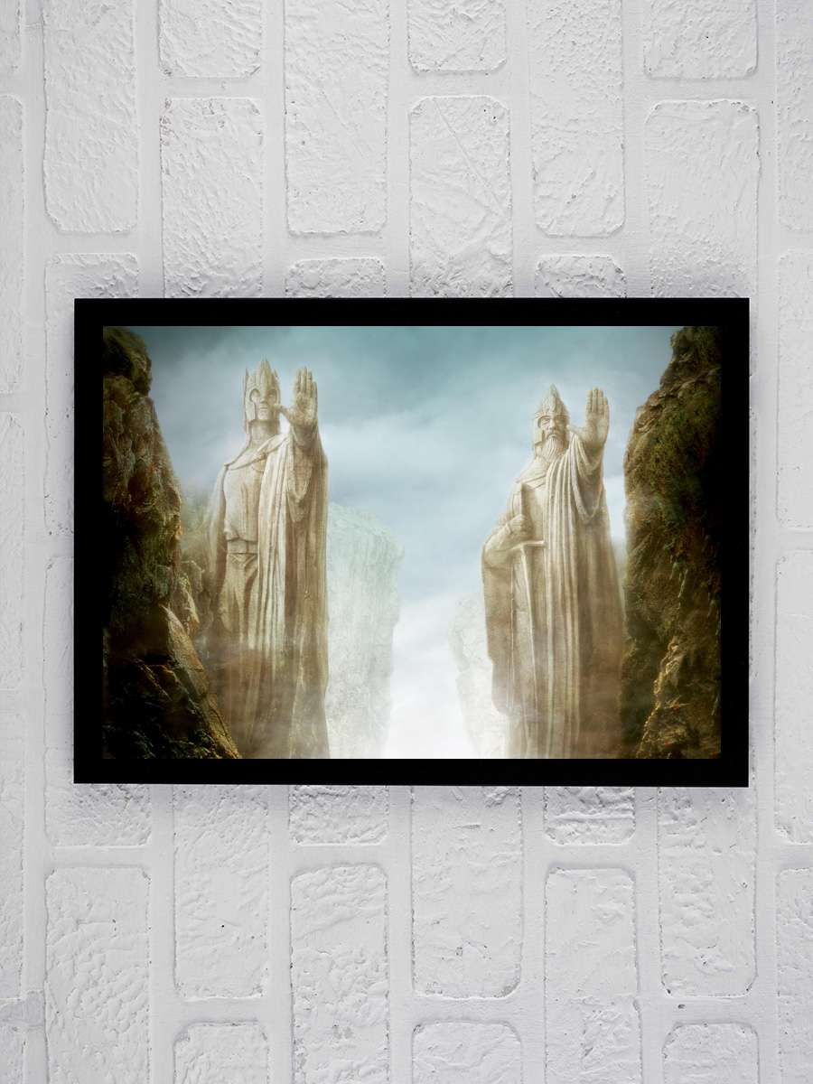 Yüzüklerin Efendisi: Yüzük Kardeşliği - The Lord of the Rings: The Fellowship of the Ring Film Tablo Siyah Çerçeveli Film Poster Afiş Tablo