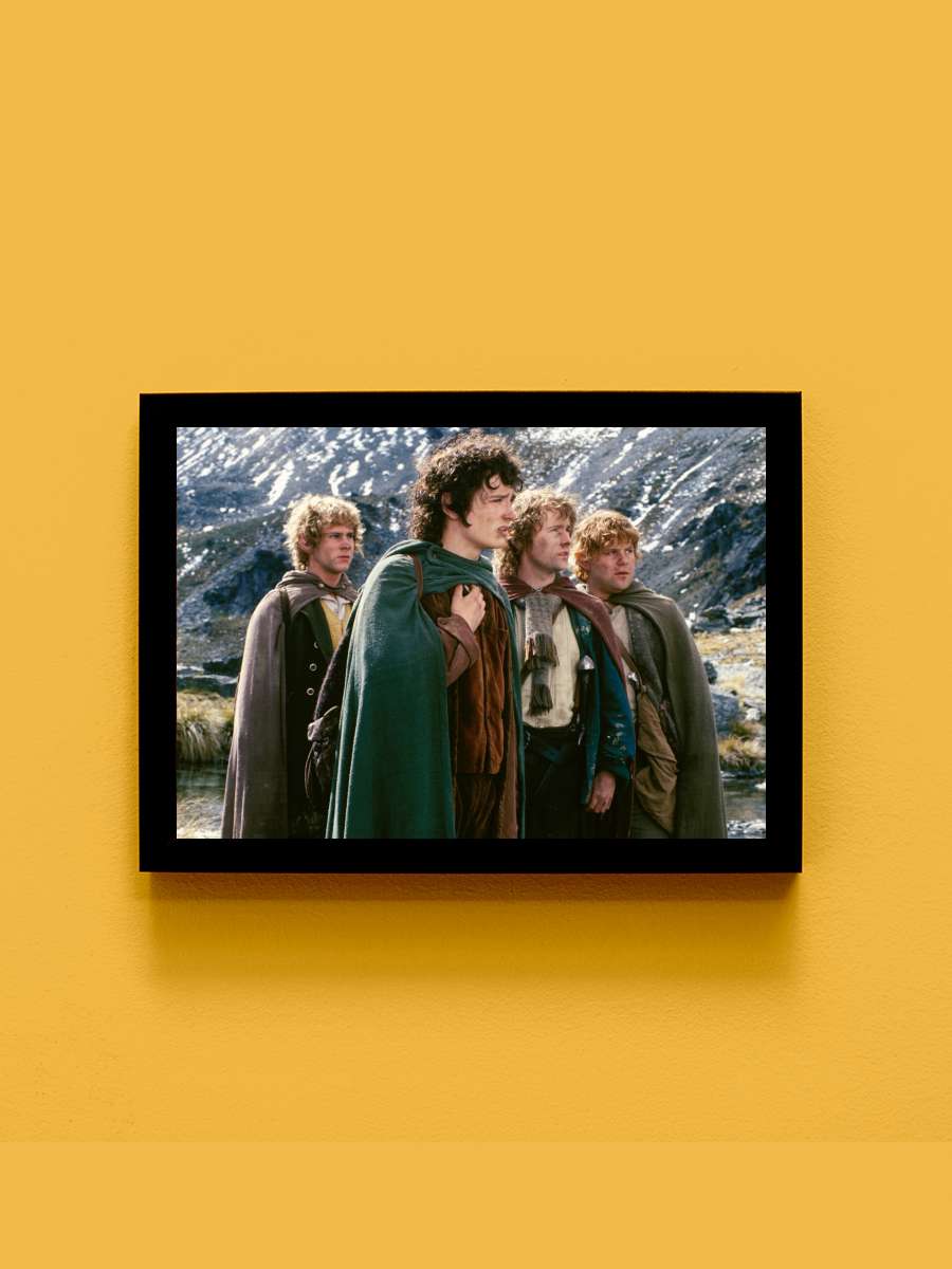 Yüzüklerin Efendisi: Yüzük Kardeşliği - The Lord of the Rings: The Fellowship of the Ring Film Tablo Siyah Çerçeveli Film Poster Afiş Tablo