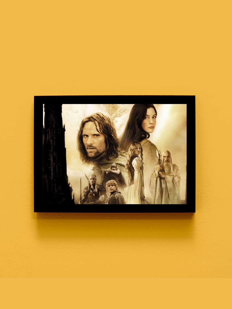 Yüzüklerin Efendisi: İki Kule - The Lord of the Rings: The Two Towers Film Tablo Siyah Çerçeveli Film Poster Afiş Tablo