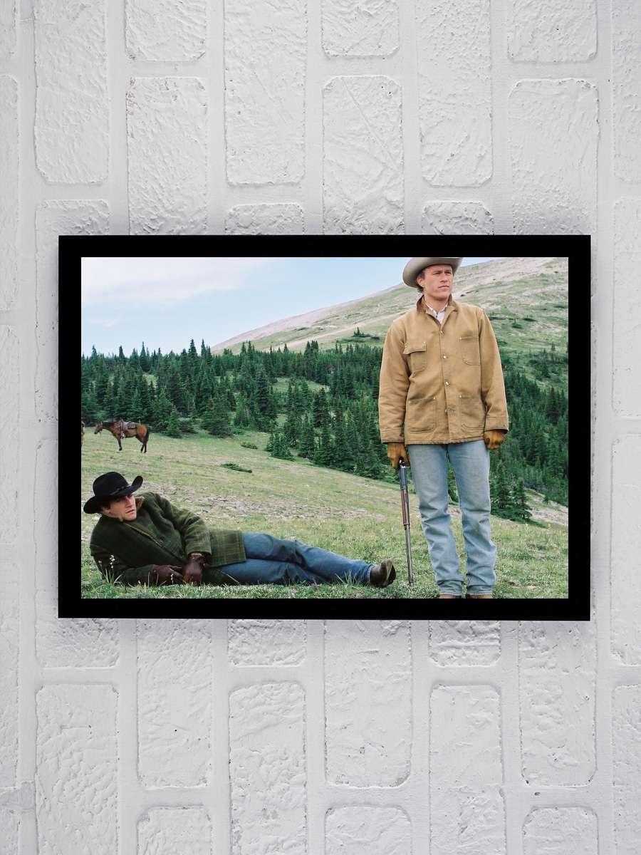 Brokeback Dağı - Brokeback Mountain Film Tablo Siyah Çerçeveli Film Poster Afiş Tablo