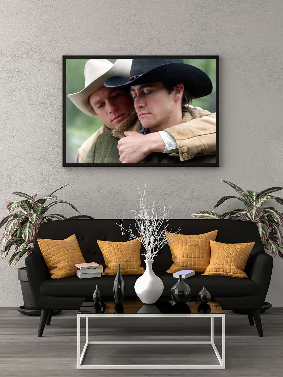 Brokeback Dağı - Brokeback Mountain Film Tablo Siyah Çerçeveli Film Poster Afiş Tablo