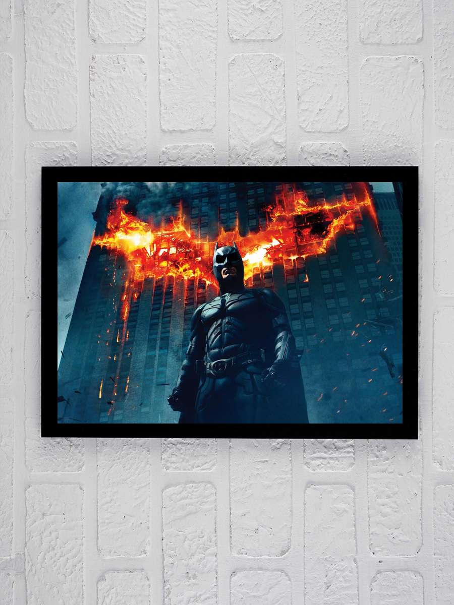 Kara Şövalye - The Dark Knight Film Tablo Siyah Çerçeveli Film Poster Afiş Tablo