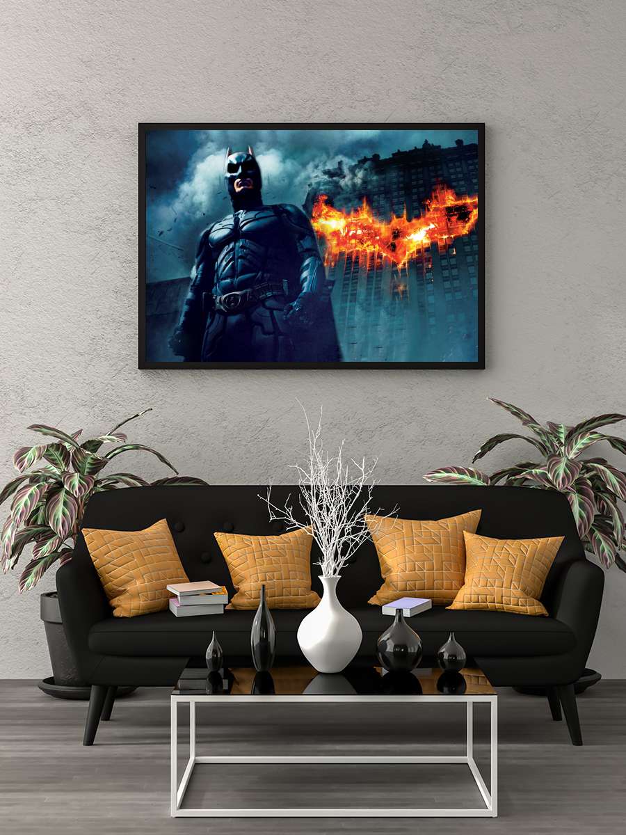 Kara Şövalye - The Dark Knight Film Tablo Siyah Çerçeveli Film Poster Afiş Tablo