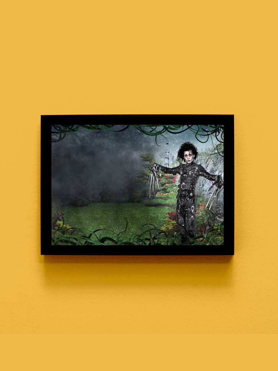 Makas Eller - Edward Scissorhands Film Tablo Siyah Çerçeveli Film Poster Afiş Tablo