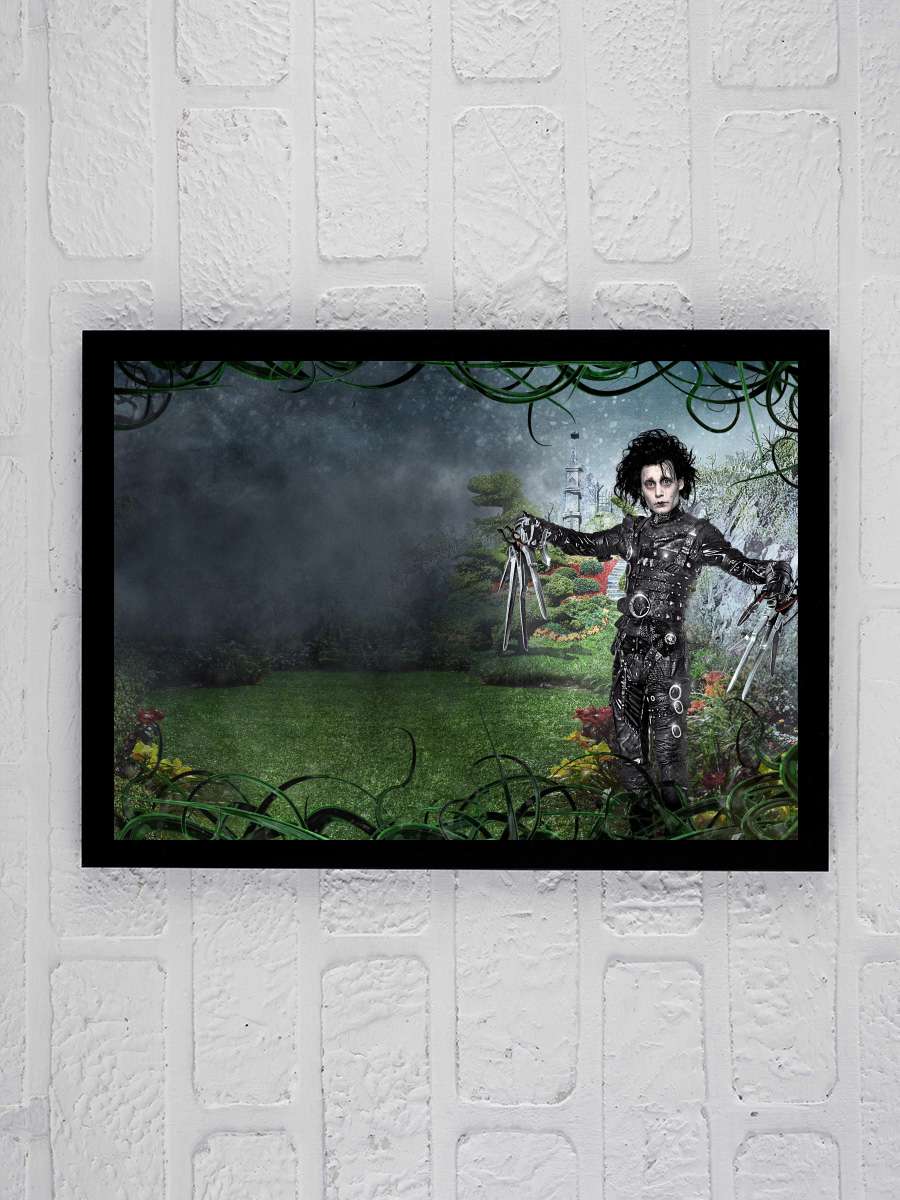 Makas Eller - Edward Scissorhands Film Tablo Siyah Çerçeveli Film Poster Afiş Tablo