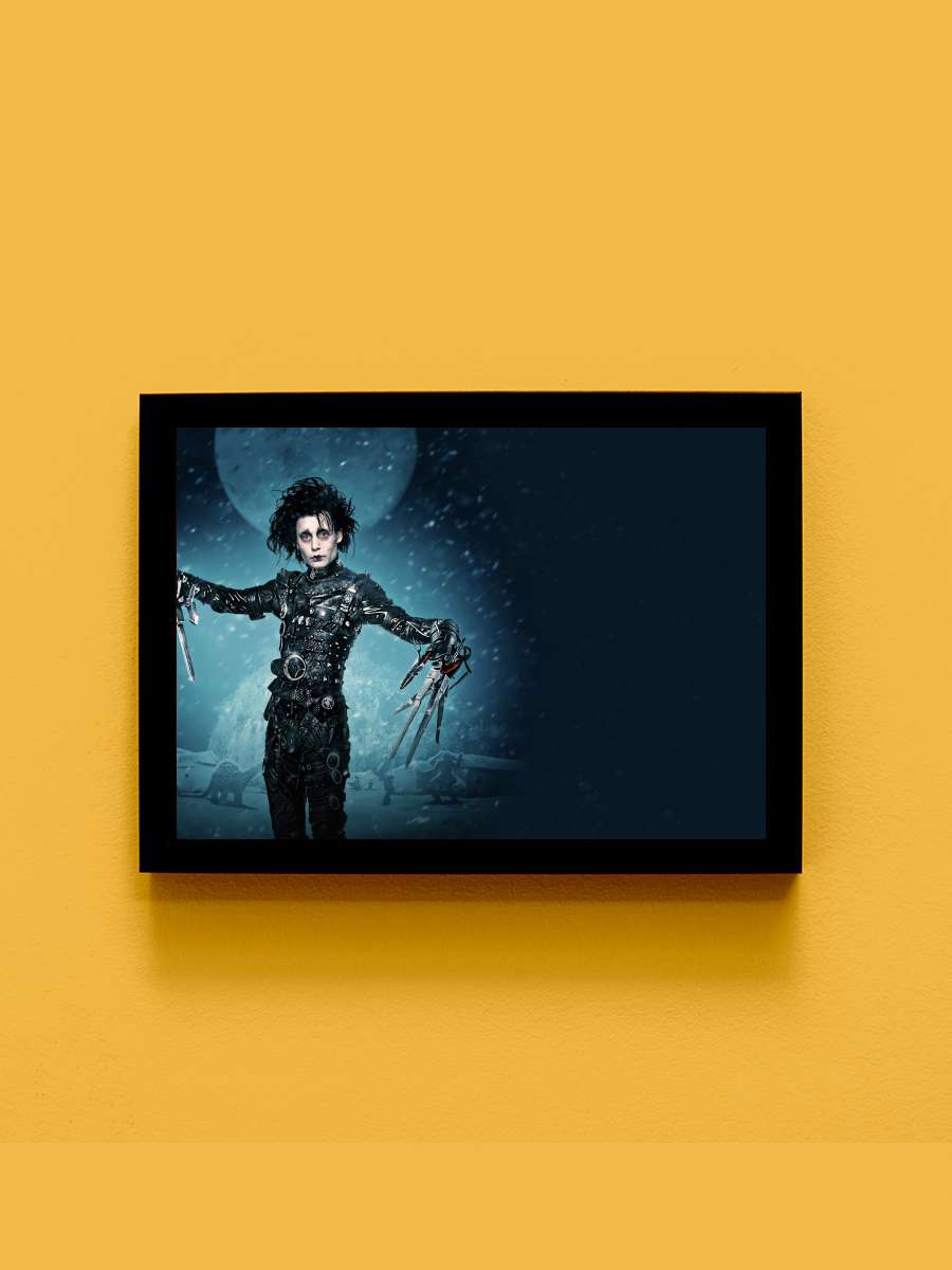 Makas Eller - Edward Scissorhands Film Tablo Siyah Çerçeveli Film Poster Afiş Tablo