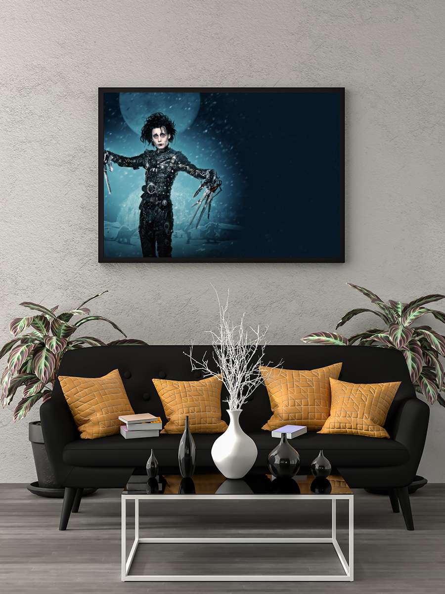 Makas Eller - Edward Scissorhands Film Tablo Siyah Çerçeveli Film Poster Afiş Tablo