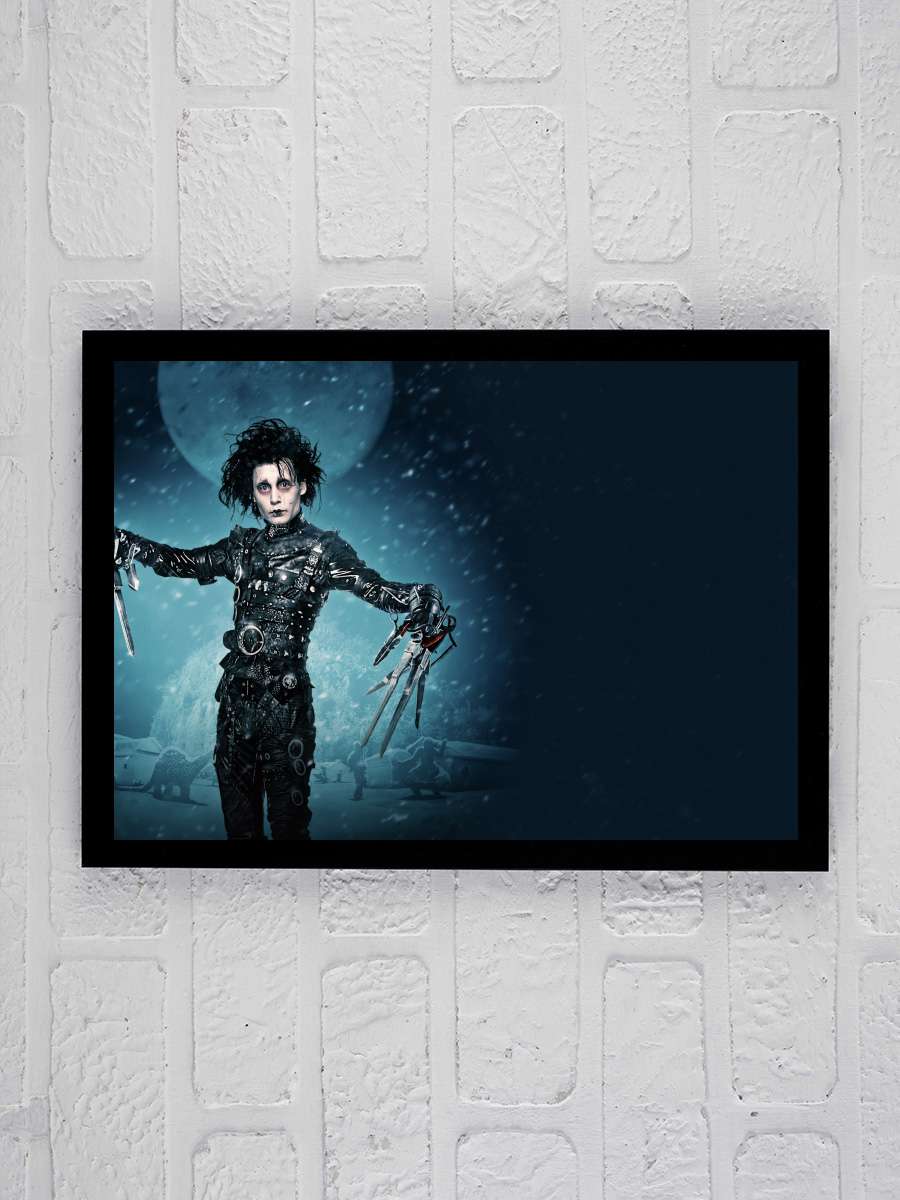 Makas Eller - Edward Scissorhands Film Tablo Siyah Çerçeveli Film Poster Afiş Tablo