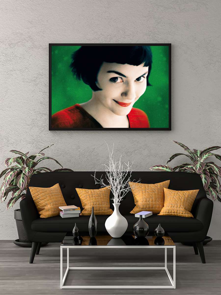 Amelie - Le Fabuleux Destin d'Amélie Poulain Film Tablo Siyah Çerçeveli Film Poster Afiş Tablo