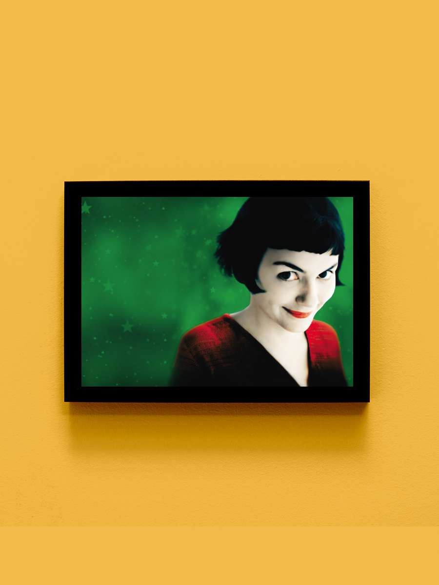 Amelie - Le Fabuleux Destin d'Amélie Poulain Film Tablo Siyah Çerçeveli Film Poster Afiş Tablo