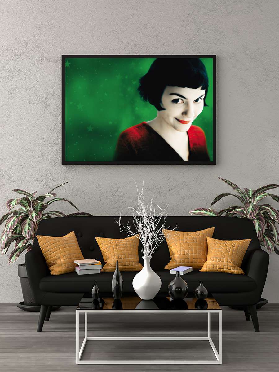 Amelie - Le Fabuleux Destin d'Amélie Poulain Film Tablo Siyah Çerçeveli Film Poster Afiş Tablo