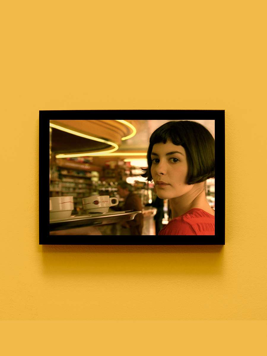 Amelie - Le Fabuleux Destin d'Amélie Poulain Film Tablo Siyah Çerçeveli Film Poster Afiş Tablo