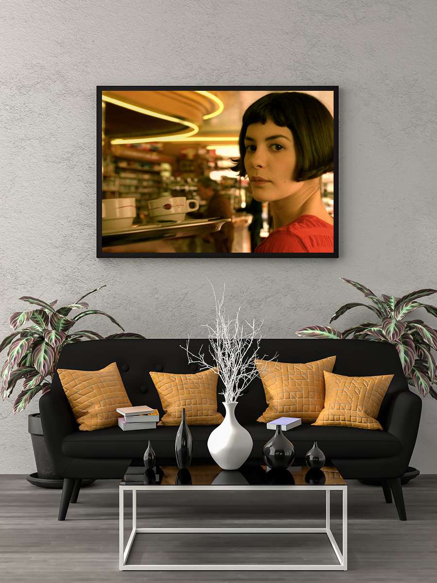 Amelie - Le Fabuleux Destin d'Amélie Poulain Film Tablo Siyah Çerçeveli Film Poster Afiş Tablo