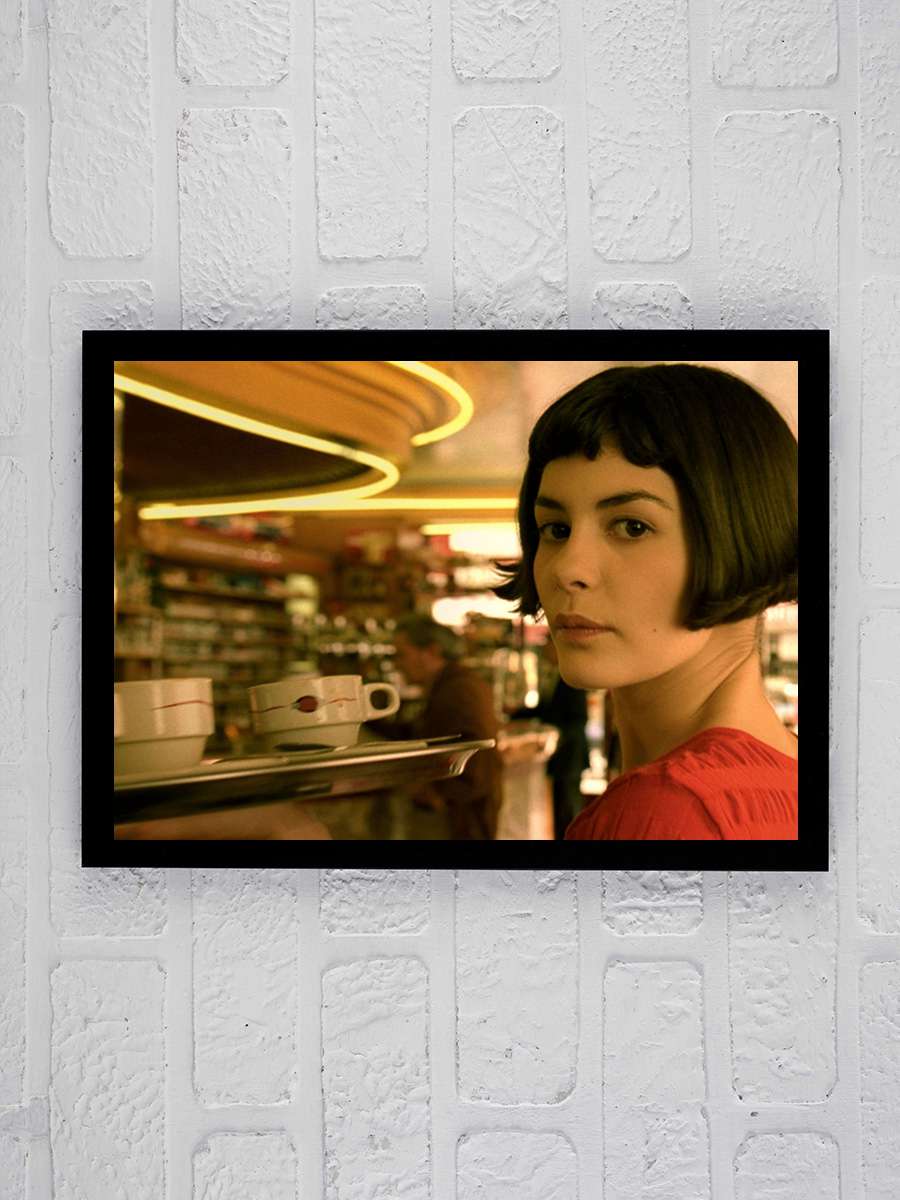 Amelie - Le Fabuleux Destin d'Amélie Poulain Film Tablo Siyah Çerçeveli Film Poster Afiş Tablo