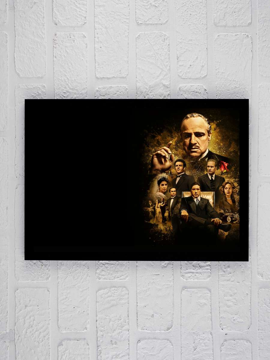 Baba - The Godfather Film Tablo Siyah Çerçeveli Film Poster Afiş Tablo