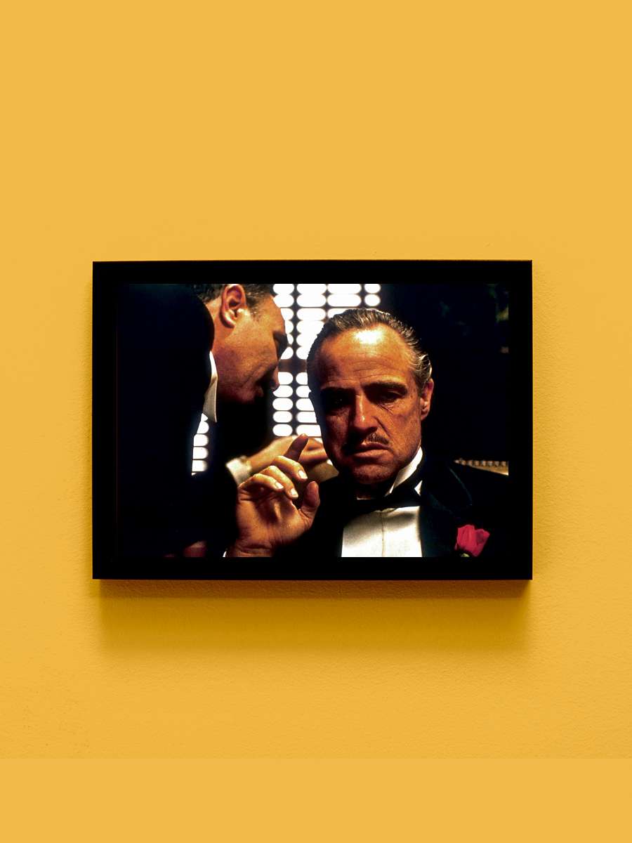 Baba - The Godfather Film Tablo Siyah Çerçeveli Film Poster Afiş Tablo