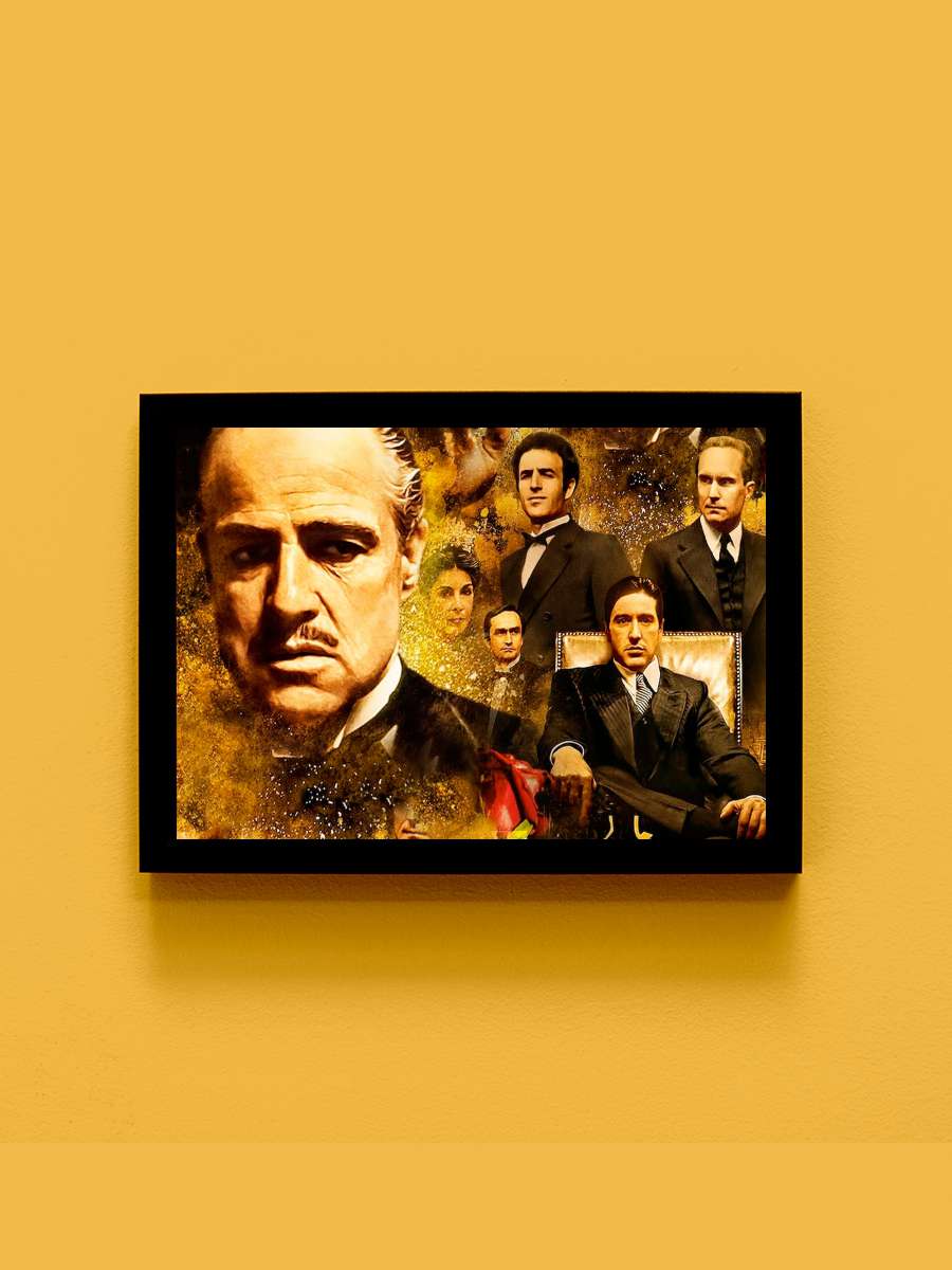 Baba - The Godfather Film Tablo Siyah Çerçeveli Film Poster Afiş Tablo