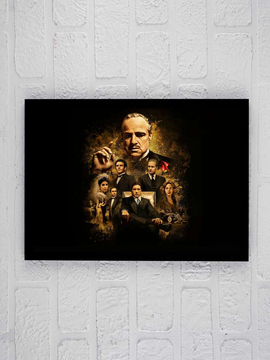 Baba - The Godfather Film Tablo Siyah Çerçeveli Film Poster Afiş Tablo