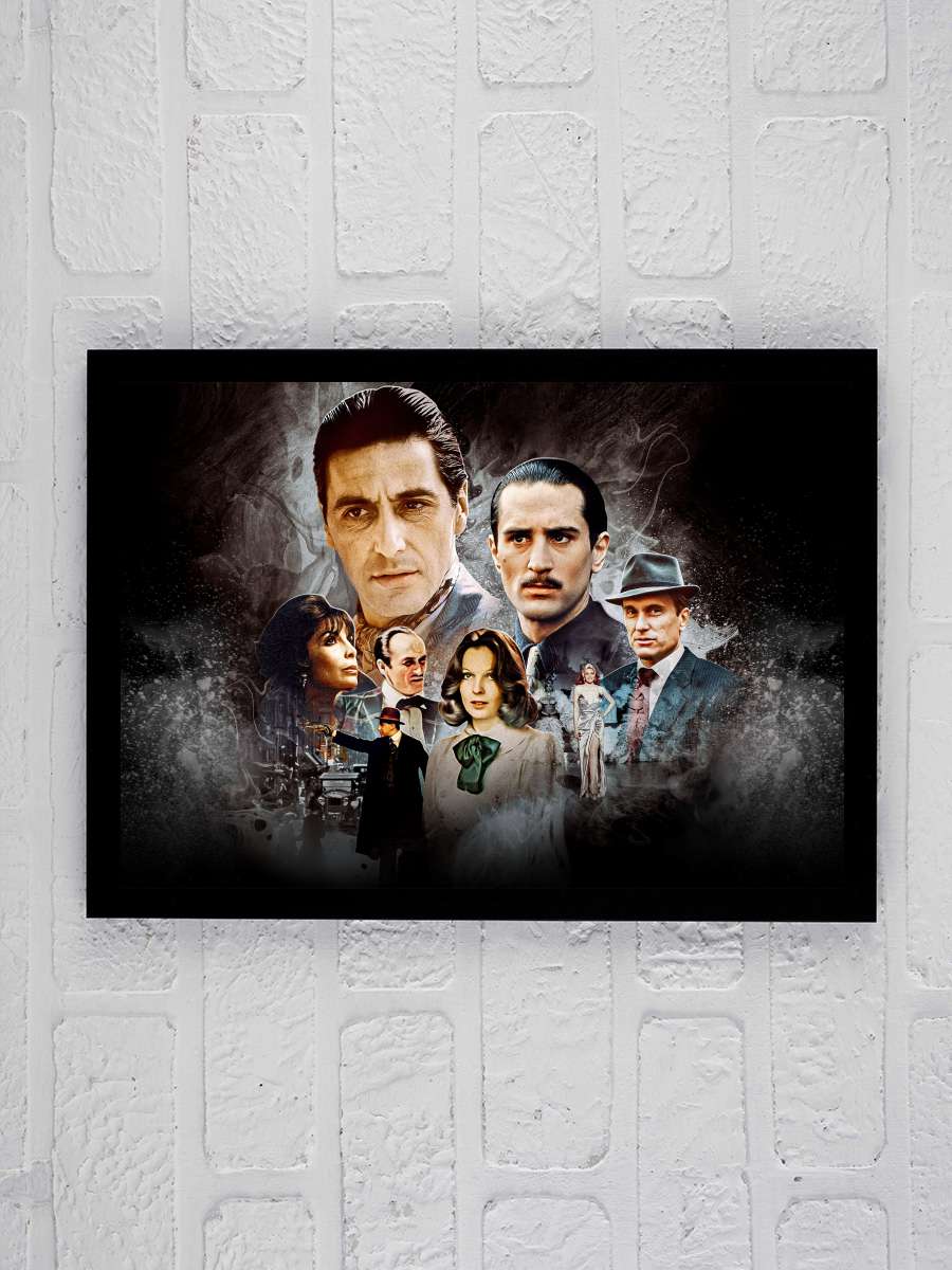 Baba: Bölüm 2 - The Godfather Part II Film Tablo Siyah Çerçeveli Film Poster Afiş Tablo