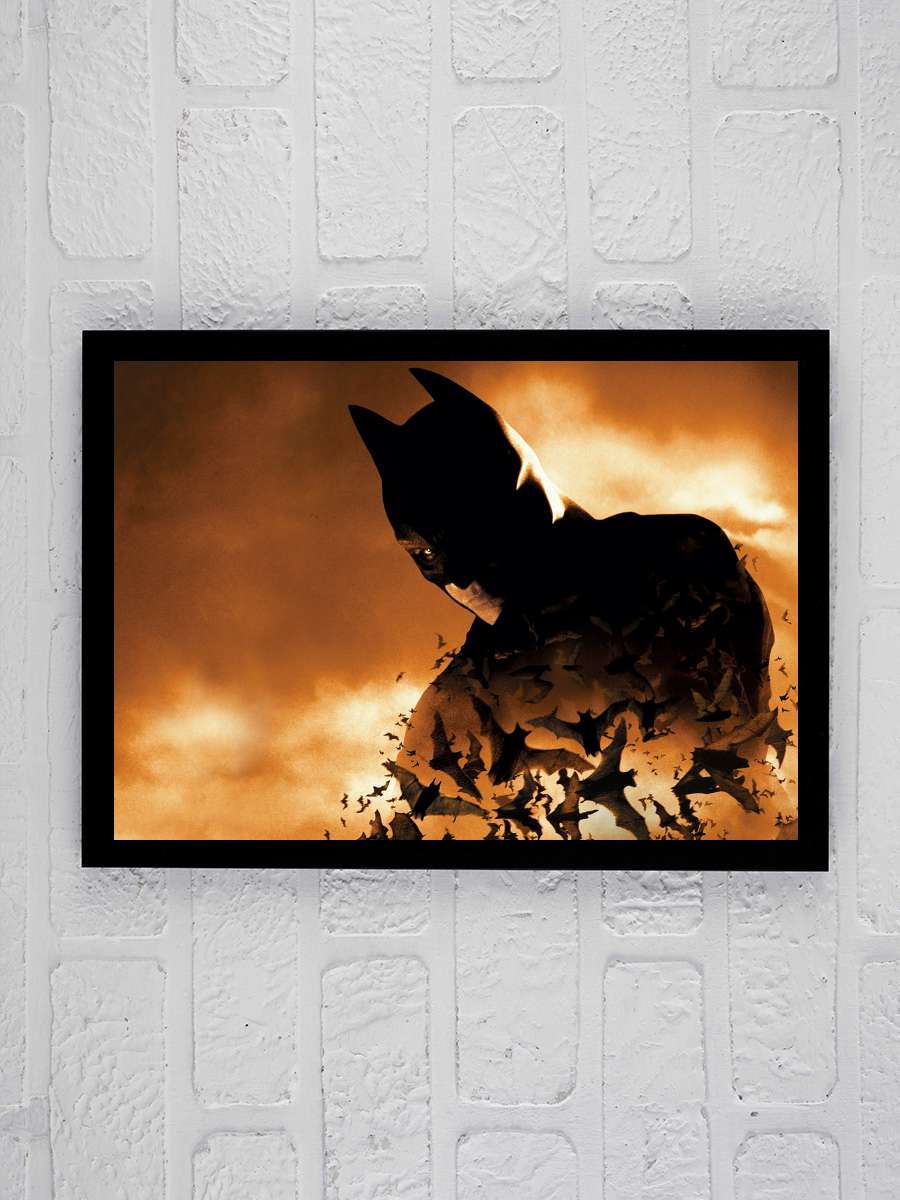 Batman Başlıyor - Batman Begins Film Tablo Siyah Çerçeveli Film Poster Afiş Tablo