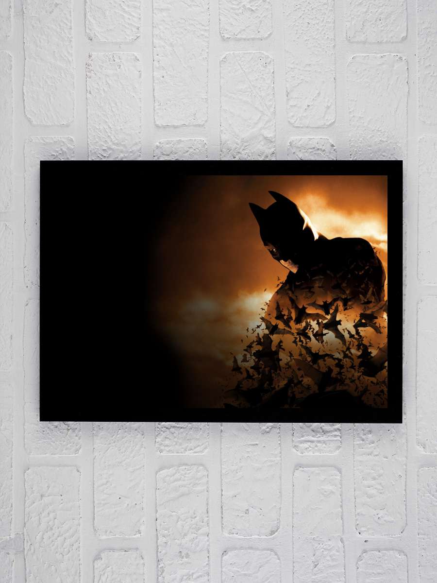 Batman Başlıyor - Batman Begins Film Tablo Siyah Çerçeveli Film Poster Afiş Tablo