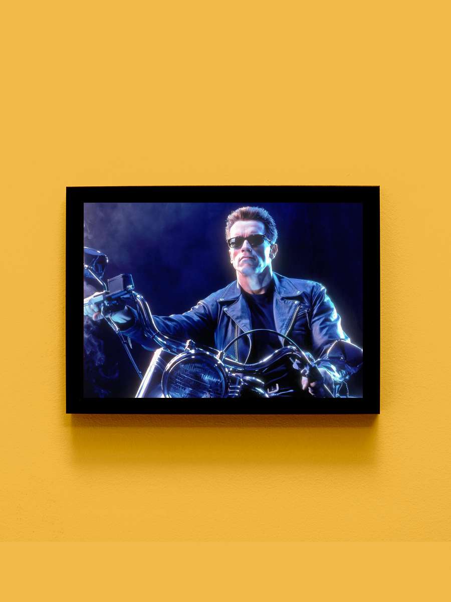 Terminatör 2: Mahşer Günü - Terminator 2: Judgment Day Film Tablo Siyah Çerçeveli Film Poster Afiş Tablo