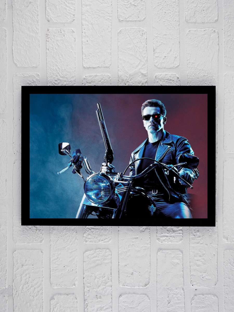 Terminatör 2: Mahşer Günü - Terminator 2: Judgment Day Film Tablo Siyah Çerçeveli Film Poster Afiş Tablo