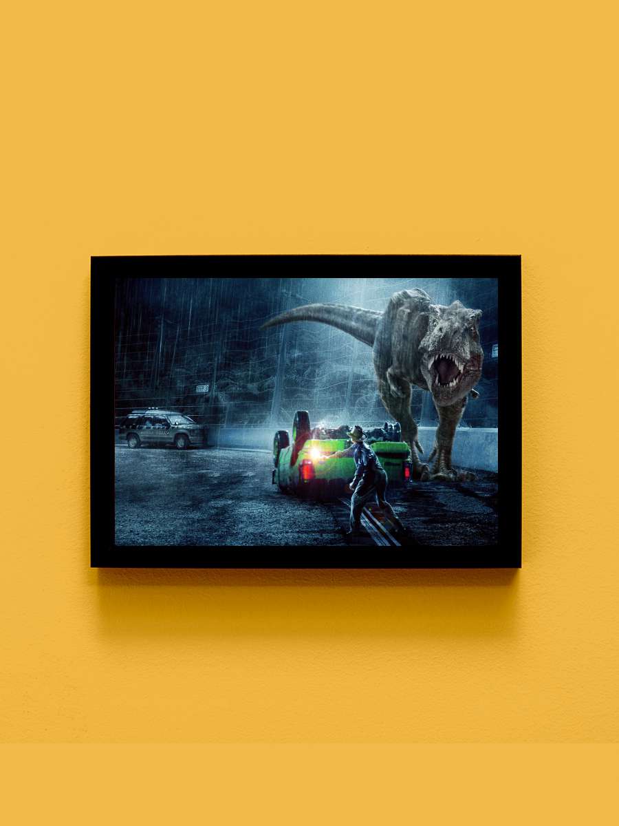 Jurassic Park Film Tablo Siyah Çerçeveli Film Poster Afiş Tablo