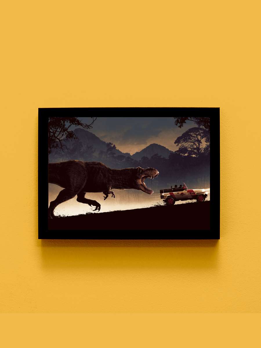 Jurassic Park Film Tablo Siyah Çerçeveli Film Poster Afiş Tablo