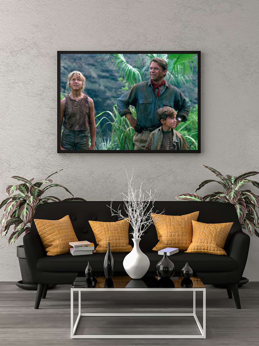 Jurassic Park Film Tablo Siyah Çerçeveli Film Poster Afiş Tablo