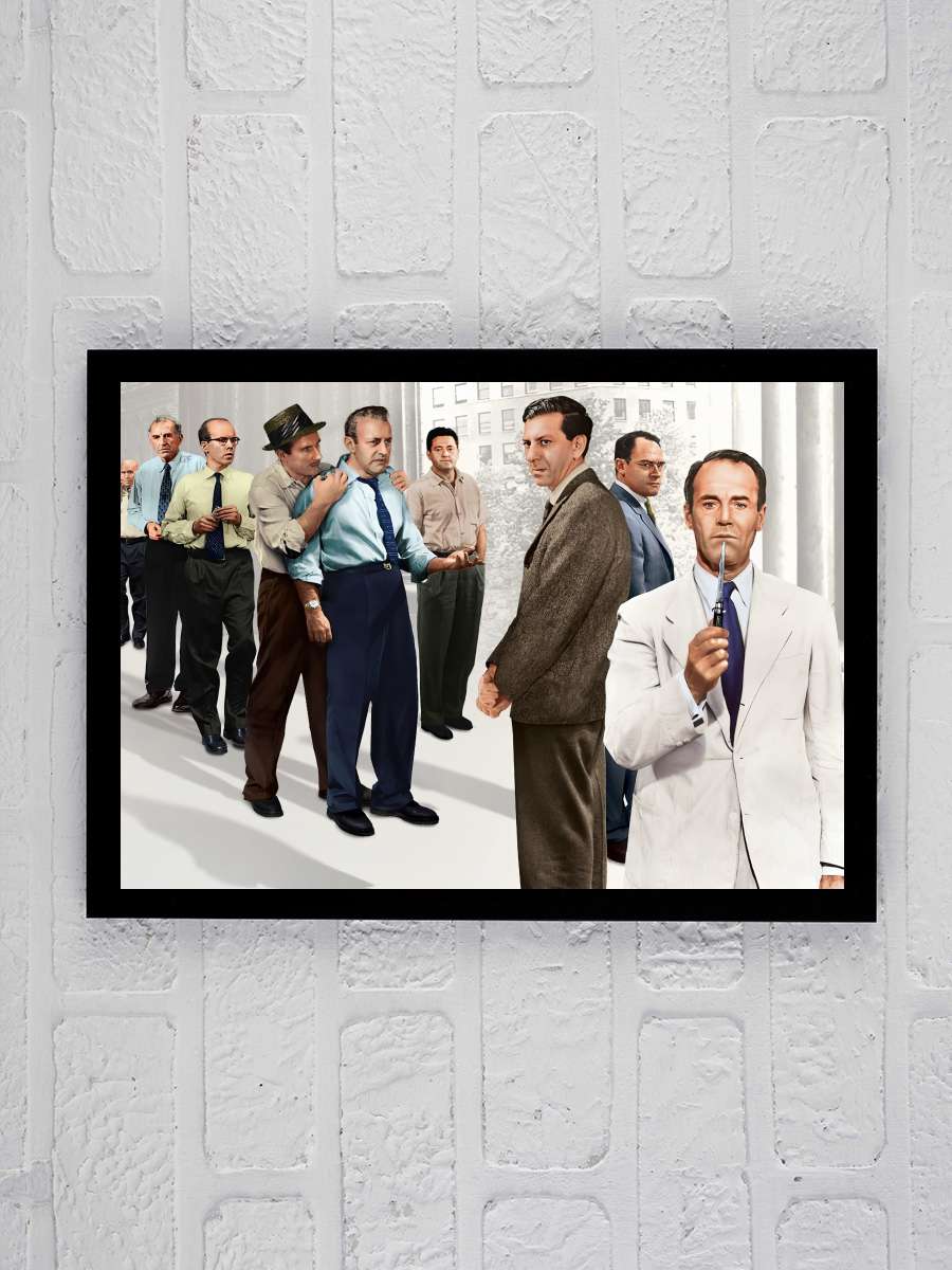 12 Öfkeli Adam - 12 Angry Men Film Tablo Siyah Çerçeveli Film Poster Afiş Tablo