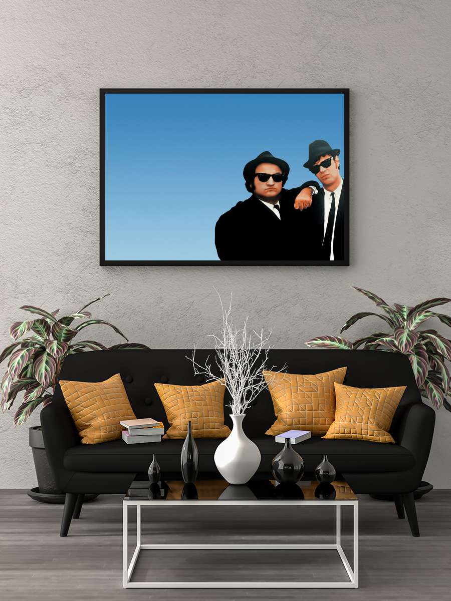 Cazcı Kardeşler - The Blues Brothers Film Tablo Siyah Çerçeveli Film Poster Afiş Tablo