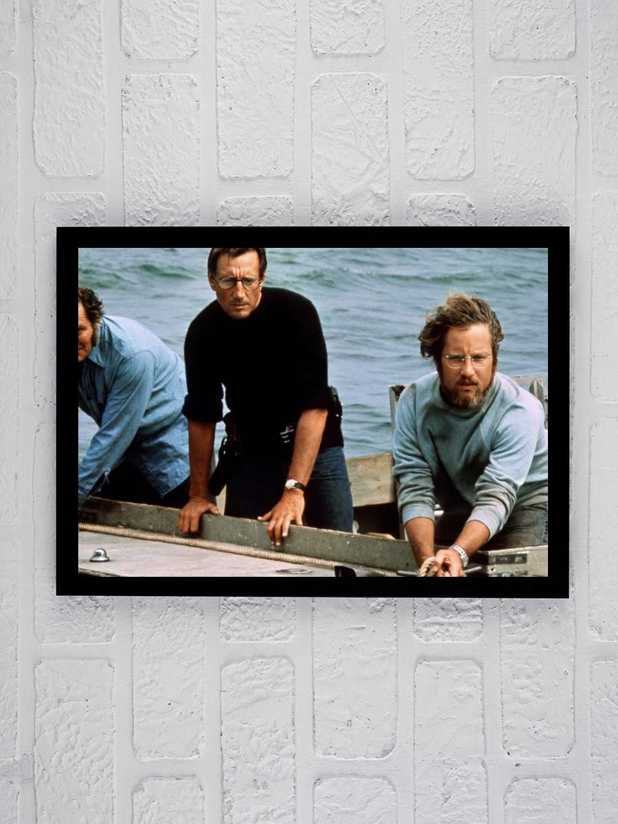 Jaws Film Tablo Siyah Çerçeveli Film Poster Afiş Tablo