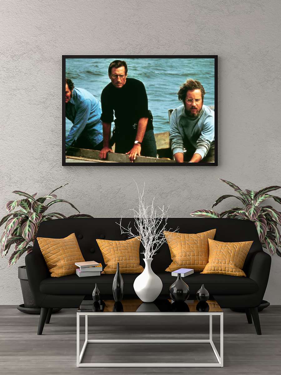 Jaws Film Tablo Siyah Çerçeveli Film Poster Afiş Tablo