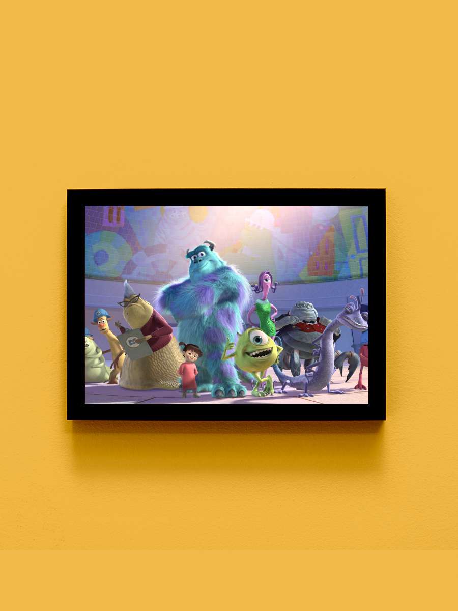 Sevimli Canavarlar - Monsters, Inc. Film Tablo Siyah Çerçeveli Film Poster Afiş Tablo