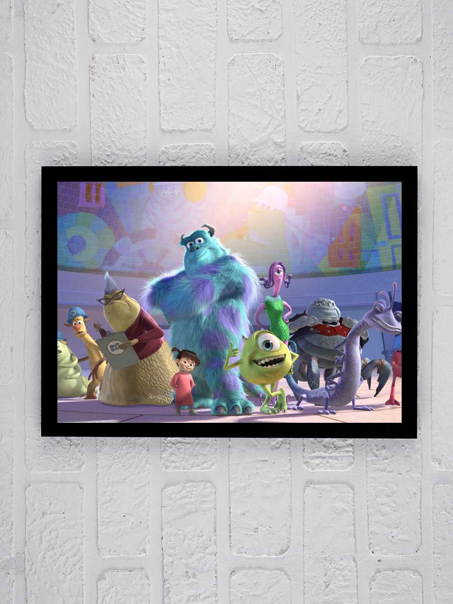 Sevimli Canavarlar - Monsters, Inc. Film Tablo Siyah Çerçeveli Film Poster Afiş Tablo