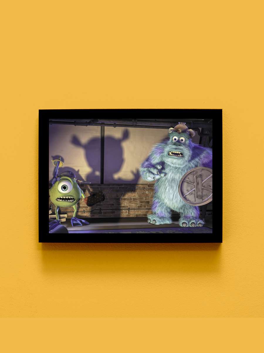 Sevimli Canavarlar - Monsters, Inc. Film Tablo Siyah Çerçeveli Film Poster Afiş Tablo