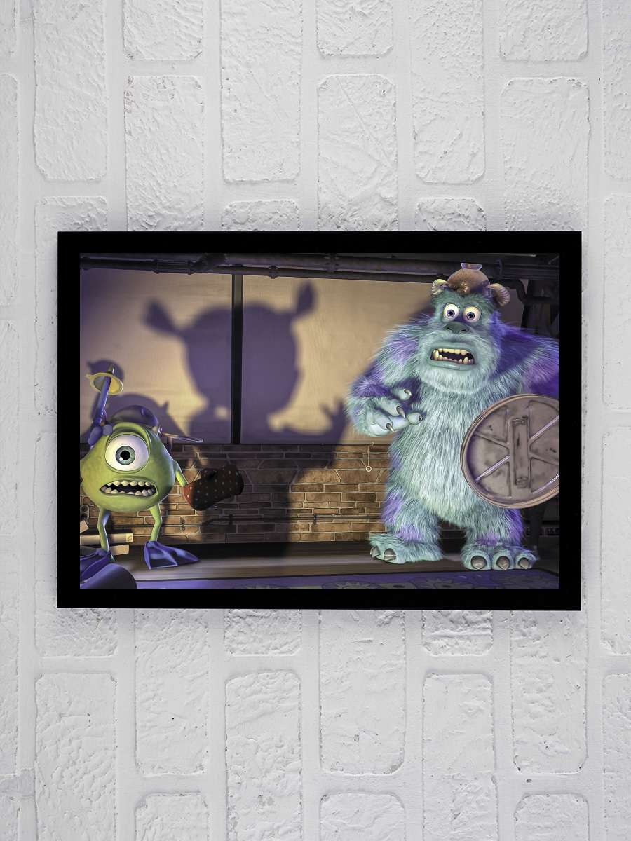 Sevimli Canavarlar - Monsters, Inc. Film Tablo Siyah Çerçeveli Film Poster Afiş Tablo