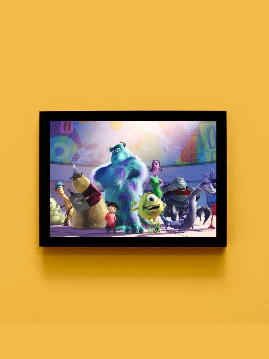 Sevimli Canavarlar - Monsters, Inc. Film Tablo Siyah Çerçeveli Film Poster Afiş Tablo