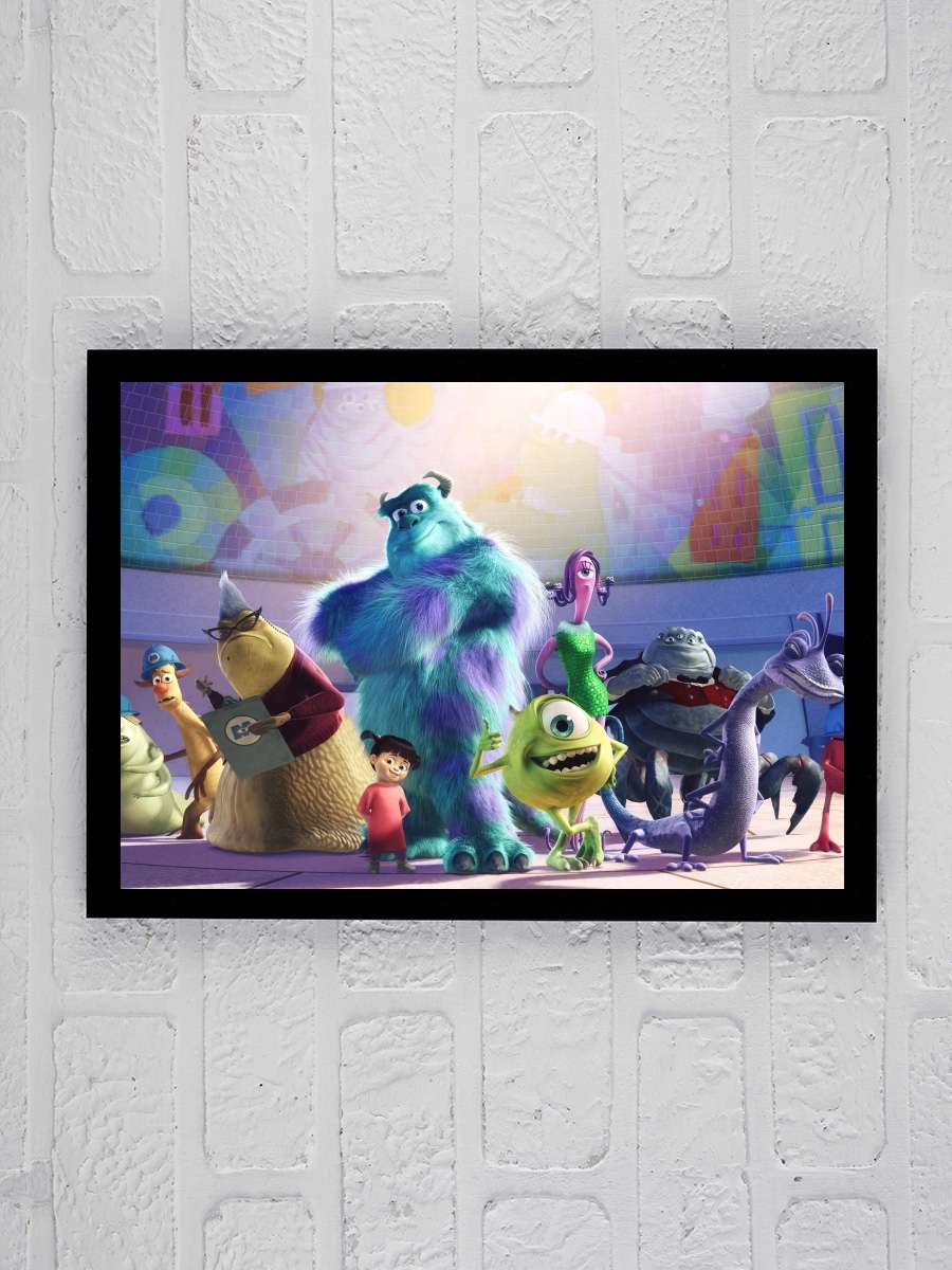 Sevimli Canavarlar - Monsters, Inc. Film Tablo Siyah Çerçeveli Film Poster Afiş Tablo