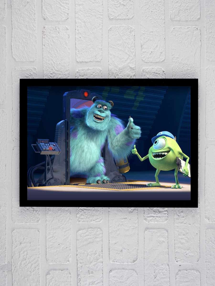 Sevimli Canavarlar - Monsters, Inc. Film Tablo Siyah Çerçeveli Film Poster Afiş Tablo